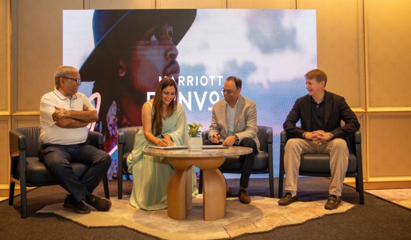 L-R - N. K. Gupta, Amrita Gupta, Rajeev Menon, David Marriott